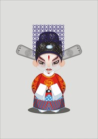 手绘京剧人物