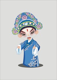 手绘京剧人物