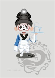 手绘京剧人物