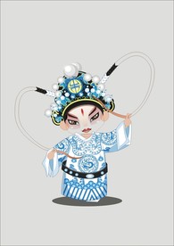 手绘京剧人物