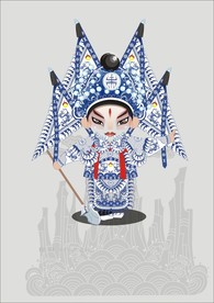 手绘京剧人物