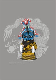 手绘京剧人物
