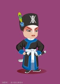 手绘京剧人物