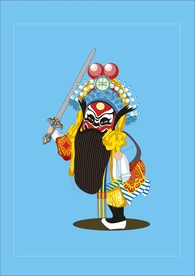 手绘京剧人物