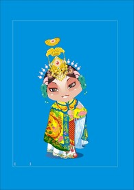 手绘京剧人物