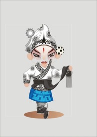 手绘京剧人物