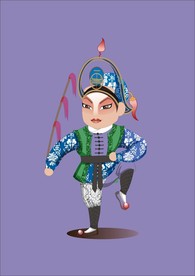 手绘京剧人物