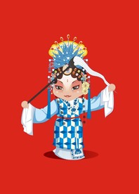 手绘京剧人物