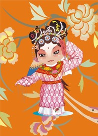 手绘京剧人物