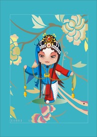 手绘京剧人物