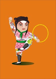 手绘京剧人物