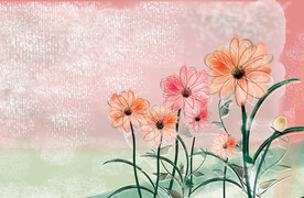 手绘花卉素材