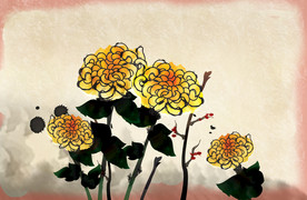 手绘花卉素材