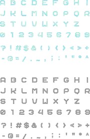 科技感后现代电路板风格英文字体