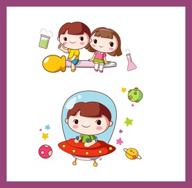 手绘卡通小物