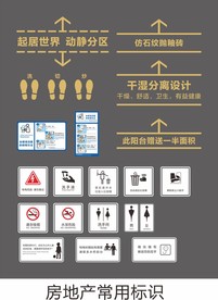 地产常用标识标志