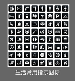 生活常用指示图标识