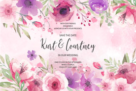 粉色花卉花朵植物海报背景素材