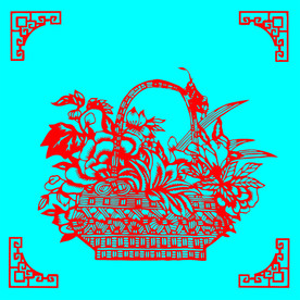花篮剪纸