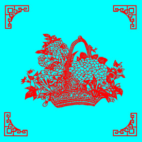 花篮剪纸