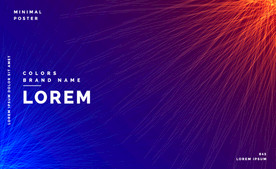 蓝色科技光效线条海报背景素材