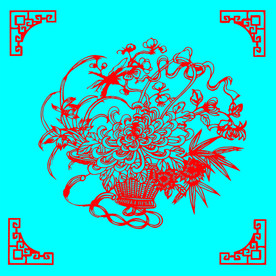 花篮剪纸