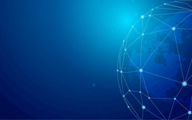 蓝色科技光效线条海报背景素材