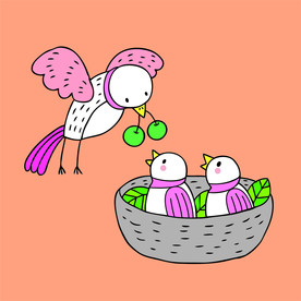 卡通小鸟