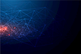 蓝色科技光效线条海报背景素材