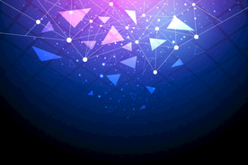 蓝色科技光效线条海报背景素材