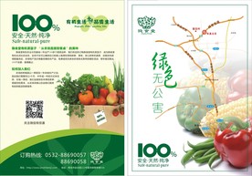 纯天然蔬菜宣传单