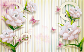 花卉圆圈电视背景