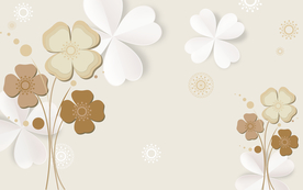 简约四叶草花瓣背景