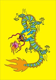 手绘线描龙