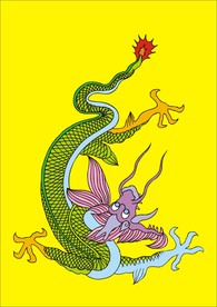 手绘线描龙