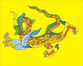 手绘线描龙