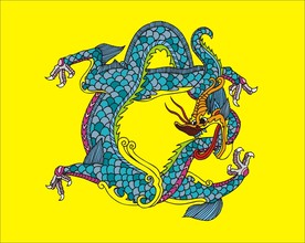 手绘线描龙