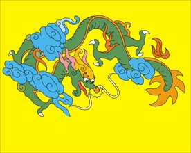 手绘线描龙