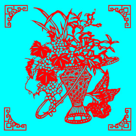 花篮剪纸