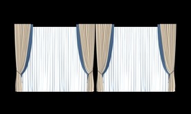 简约窗帘3d模型
