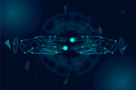 双手操控科技背景