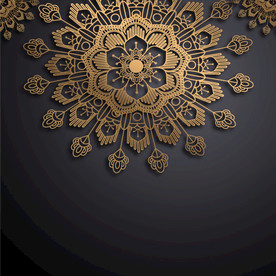 金色花卉纹理背景