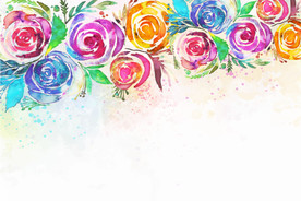 手绘植物花卉背景