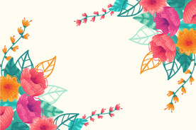 手绘植物花卉背景