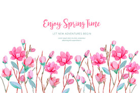 手绘植物花卉背景