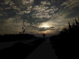 夕阳 天空