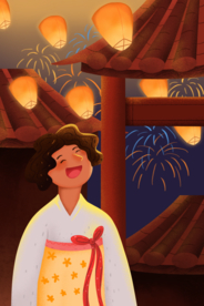 元宵节创意插画