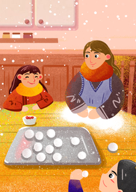 元宵节创意插画