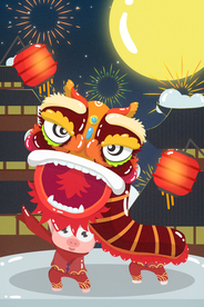 元宵节创意插画