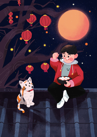 元宵节创意插画